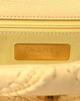 Calfskin Crochet Medium CHNL 19 Flap Yellow