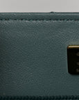 Lambskin Quilted Mini Rectangular Flap Green
