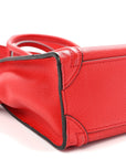 Drummed Calfskin Nano Luggage Vermillion