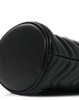 Calfskin Matelasse Mini GG Marmont 2.0 Bucket Bag Black