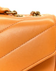Lambskin Chevron Quilted Small Loulou Bag Sunflower