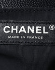 Metallic Caviar Quilted Medium Boy Flap Navy
