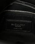 Lambskin Quilted Small Loulou Puffer Monogram Chain Satchel Black