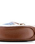 New Denim GG Monogram Calfskin Small Jackie 1961 Hobo Blue Tea Cuir
