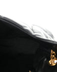 Lambskin Quilted Small Loulou Puffer Monogram Chain Satchel Black