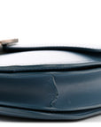 Box Calfskin Medium Classic Box Flap Bag Slate Blue