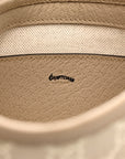GG Supreme Monogram Textured Dollar Calfskin Mini Jackie 1961 Hobo Beige Mystic White Oatmeal