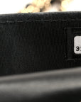 Lambskin Quilted Trendy CC Card Holder On Chain Black