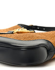 Straw Lux Boarded Dyana Lux Calfskin Small Jackie 1961 Hobo Natural Blue