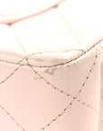 Lambskin Quilted Medium Double Flap Light Pink