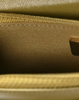Lambskin Quilted CHNL 19 Wallet On Chain WOC Green