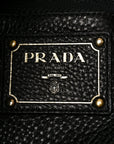 Vitello Daino Shopping Satchel Black