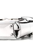 Mirror Laminated Nappa Maxi Intrecciato Mini Arco Silver