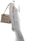 Calfskin Large Puzzle Edge Bag Sand