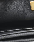 Lambskin Quilted Mini Rectangular Flap Black