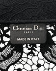 Embroidered 3D Macrame D-Lace Sun Medium Book Tote Black