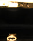Satin Small Marlene Chain Clutch Black