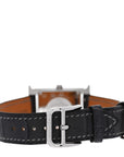 Stainless Steel Alligator Diamond Bezel Mother of Pearl 21mm Heure H Hour Quartz Watch Graphite