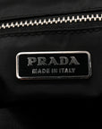 Tessuto Nylon Bead Evening Bag Black