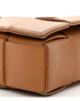 Lambskin Maxi Intrecciato Cassette Crossbody Bag Caramel