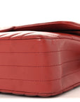 Lambskin Chevron Quilted Medium Double Flap Rosewood