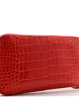 Shiny Alligator Azap Wallet Geranium
