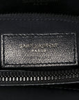 Calfskin Y Quilted Monogram Monochrome Medium Loulou Chain Satchel Black