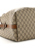 GG Icon Monogram Padlock Shoulder Bag Beige Dark Brown