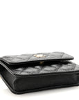 Caviar Quilted Belt Bag Black