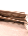 Calfskin Crocodile Embossed Medium Monogram Sunset Rose Antic