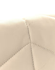 Lambskin Quilted Small Loulou Puffer Monogram Chain Satchel Blanc Vintage