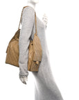Caviar Quilted Medium CHNL 25 Handbag Dark Beige