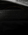 Chevre Gold Metallic Edge Hardware Mini City Black