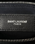 Calfskin Y Quilted Monogram Medium Loulou Chain Satchel Black