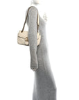 Calfskin Matelasse Small GG Marmont Shoulder Bag White