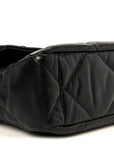 Goatskin Quilted Large CHNL 19 Flap Black