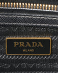 Saffiano Small Galleria Double Zip Tote Black