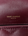 Lambskin Chevron Quilted Mini Loulou Rouge Cabernet