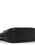 Pebbled Calfskin Small Soho Disco Bag Black