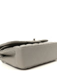Lambskin Quilted Small Double Flap Grey