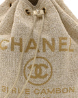 Canvas Large Deauville Backpack Light Beige