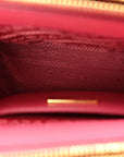 Saffiano Lux Micro Galleria Double Zip Tote Peonia