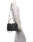 Taurillon Flower Chain Capucines MM Black Galet Gray Pearly Cream