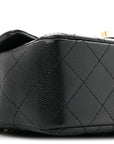 Caviar Quilted Mini Rectangular Flap Black