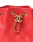 Caviar Quilted Mini CHNL 25 Handbag Red