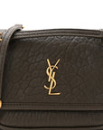 Grained Lambskin Monogram Mini Niki Chain Satchel Dark Cork