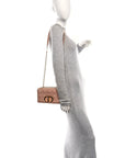Calfskin Cannage Small Caro Bag Rose De Vents