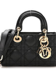 Lambskin Cannage Micro Lady D-Joy Black