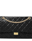 Aged Calfskin Quilted 2.55 Reissue 226 Flap Black