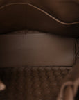 Nappa Intrecciato Medium Andiamo Shoulder Bag Taupe Grey